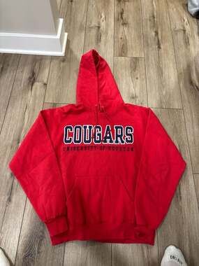 Champion University of Houston Cougars Eco Fleece Hoodie Red Medium